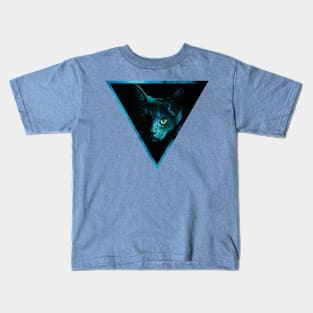 Cosmic Triangle Cat Kids T-Shirt